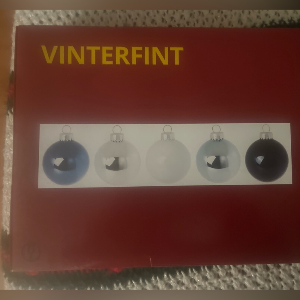 IKEA VINTERFINT 2023 Glass Ornaments Set of (20) 2 1/4" NIB